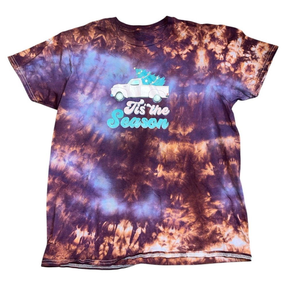 Gildan Ice Dyed Holiday Tia The Season Tshirt  XLarge